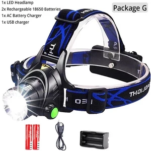 KINGTOP KT568DE USB Rechargeable LED Zoomable Head Light Torch Lamp - Picture 1 of 5