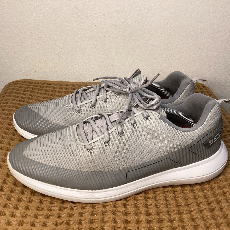 Footjoy Flex XP Spikeless Golf Sneakers Shoes Mens Size 12 WIDE Gray Mesh 56251 - Image 1 of 4