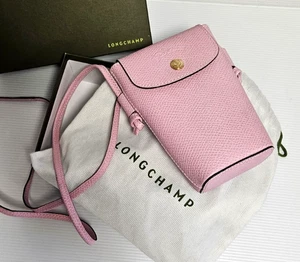 Longchamp PINK Epure Phone Case Small Crossbody Leather Strap + Original Box Bag - Bild 1 von 19