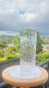 Vintage Wedgwood Stennett-Willson Glass Textured Circles Vase 9” + - Picture 1 of 10