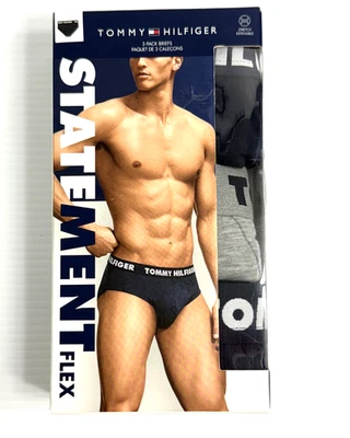 Cuecas masculinas Tommy Hilfiger Statement Flex pacote com 3 tamanho pequeno - Imagem 1 de 4