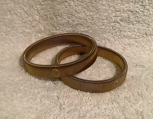 Pulseras elásticas vintage con soporte para mangas de camisa de metal dorado - Imagen 1 de 4