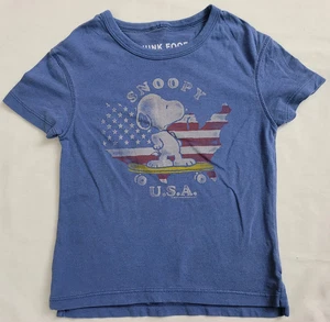 Camiseta Peanuts Snoopy Niños EE. UU. Skateboard América Vintage Azul 12M 18M 4T - Imagen 1 de 3