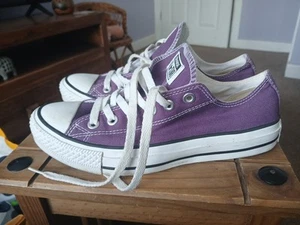 Womens Purple Converse All Star Low Sneakers Size 6(39) - Picture 1 of 6