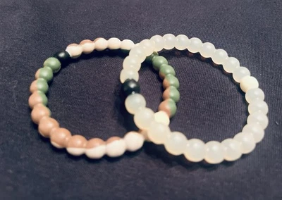 Набор из 2 браслетов Lokai: прозрачный и ограниченный выпуск армейский браслет размер маленький  - Изображение 1 из 4