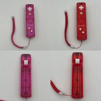 Pink + Red Rock Candy Nintendo Wii Remote Controller Bundle Lot - Image 1 of 4