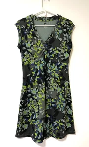 REI Dress Size Small Northway Floral Sleeveless A Line Zip Pocket on Hip V-Neck - Picture 1 of 13