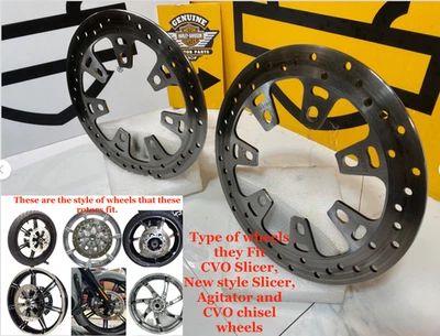 CVO OEM 08-25 Harley 11.8" Touring Slicer Wheel 7 Bolt Front Brake Rotors - Image 1 of 4