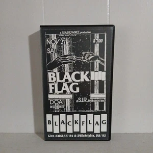 Black Flag VHS Live UMASS '84 & Philadelphia, PA '82 Punk Rock Concert Video  - Picture 1 of 3