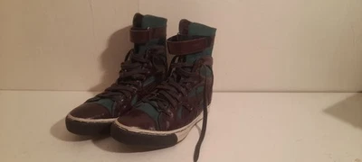 Alexander McQueen x Puma Woman Trainers High-top Size 4 Brown Leather Blue Suede - Image 1 of 4