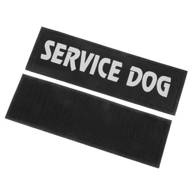 2 Pcs Service Dog Patches Reflective Removable Dog Vest Patch for Pets - Image 1 of 4