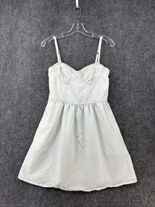 Victoria’s Secret Fit & Flare Chambray Corset Dress Women’s 4 Smocked Back - Picture 1 of 9