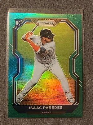 2021 Prizm (Green) #43 Isaac Paredes RC - EX/NM Condition  - Image 1 of 2
