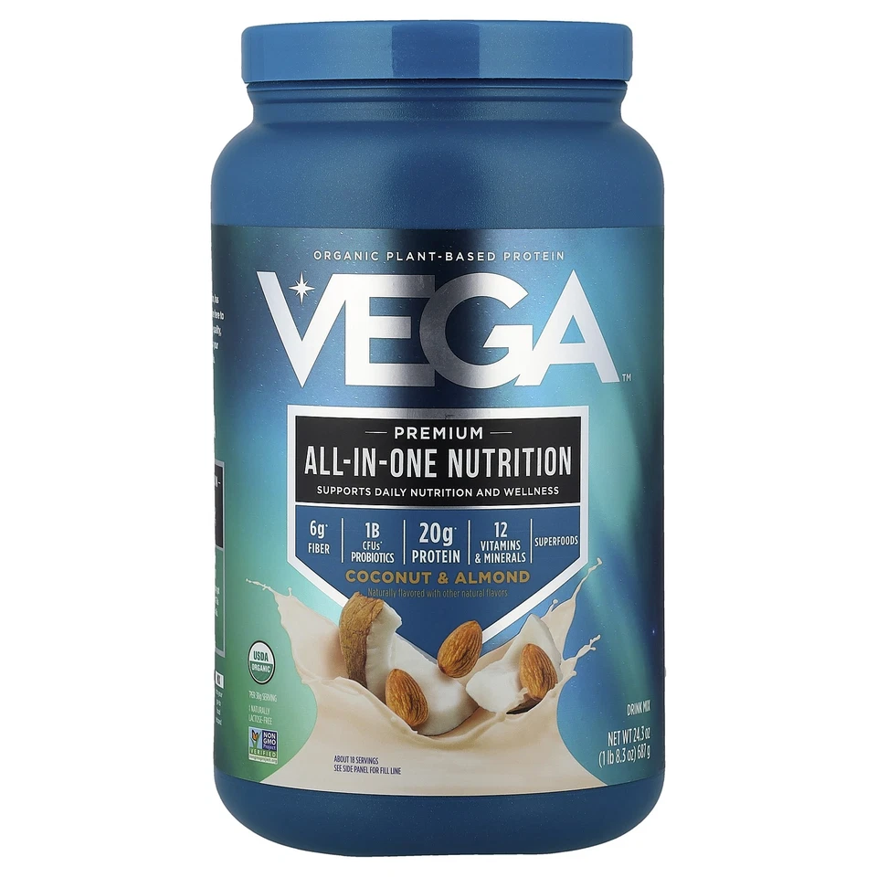 VEGA One Organic Shake Coconut Almond - 18 Servings