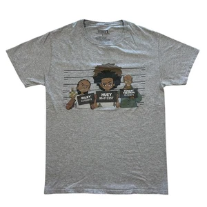 The Boondocks Lineup Graphic T Shirt Size Small Gray TV Show Promo Streetwear - Picture 1 of 6
