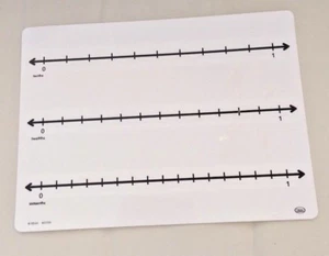 Tablero DryWipe Líneas de Fracción - Aritmética/Fracciones/Cálculos Aprox. Tamaño A4 - Imagen 1 de 2