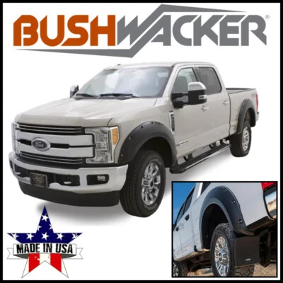 Juego de llamaradas de guardabarros delantero/trasero Bushwacker estilo bolsillo para Ford F-250 F-350 17-22 Foto 1 de 3