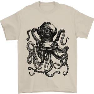 Scuba Octopus Taucher Tauchen Herren T-Shirt 100 % Baumwolle - Bild 1 von 101