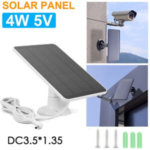 4W Solar Panel Charger Outdoor Ring Spotlight Camera Security Cam Charger DCHead