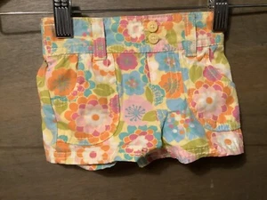 Circo Baby size 6 MONTHS FLORAL MULTICOLOR SHORTS 100% COTTON - Picture 1 of 4