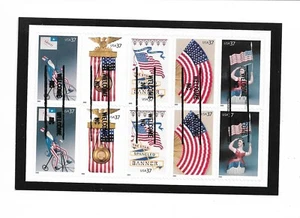 NC Precancels: Welcome 841; 2003 Old Glory (Flag) #3780b, Booklet Pane/10 - Picture 1 of 2