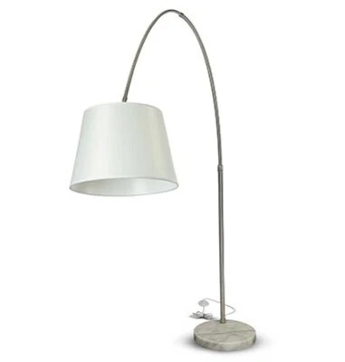 V-TAC VT-7451 Lampada da terra piantana in metallo corpo bianco ricurva orientab - Immagine 1 di 4
