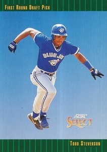 #353 TORONTO BLUE JAYS # TODD STEVERSON # BASEBALL CARD SCORE SELECT MBL 1992