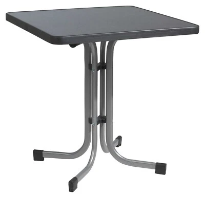 Gartentisch Balkontisch Terrassentisch Klapptisch Metall grau klappbar - Bild 1 von 4