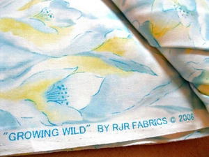 Stoff stilisiert FLORAL WACHSEND WILD 100 % Baumwolle 4,5 Yards x WOF NEU 1,5 Pfund - Bild 1 von 4