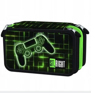 Play Game Pixel Neon  3-FACH Federmappe Federtasche   XXL  Tlg. Mäppchen NEU - Bild 1 von 1