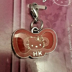 Pendente Hello Kitty in Orecchie Rosse per Collana Bracciale Originale Sanrio - Foto 1 di 3