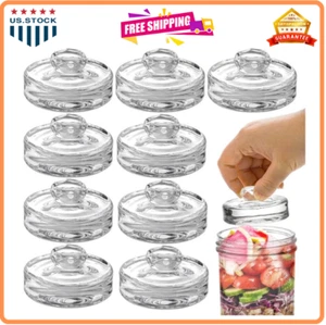 9 Pack Fermentation Glass Weights with Easy Grip Handles for Wide Mouth Mason Ja - Picture 1 of 10