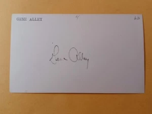 Gene Alley Signed Index Card - Pirates - Picture 1 of 1