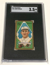 1911 T205 Gold Border James Hippo Vaughn Polar Bear Back SGC 3.5 VG+ Short Print