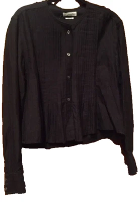 Isabel Marant Etoile SZ FR 38/US 6 Black Pleated Button Front Shirt Top  - Image 1 of 4