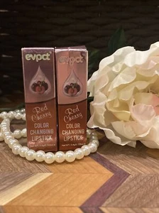 2 X Lot Of Evpct Red Cherry Color Changing Lipstick - Picture 1 of 7