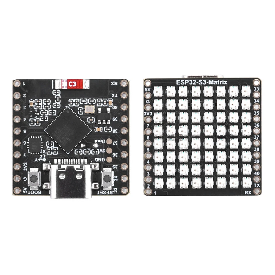 8×8 RGB LED Matrix Modul ESP32-S3 WiFi Bluetooth Mini Entwicklungsboard Typ-C - Bild 1 von 4