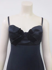 MOSCHINO Cheap and Chic Black Jersey and Velvet Bodycon Slip Dress Sz  6 8 EUC - Picture 1 of 9