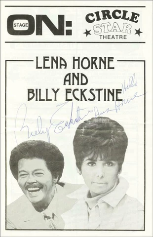 LENA HORNE - PROGRAM SIGNED CO-SIGNED BY: BILLY ECKSTINE Cover