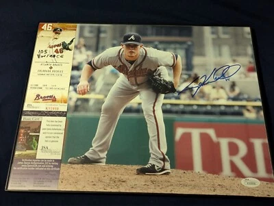 Craig Kimbrel Autographed 11 X 14 Color Photo Atlanta Braves JSA COA - Image 1 of 4