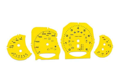 For Porsche Panamera 300kmh Yellow  - Speedometer gauges from MPH to km/h Gauges - Image 1 of 4