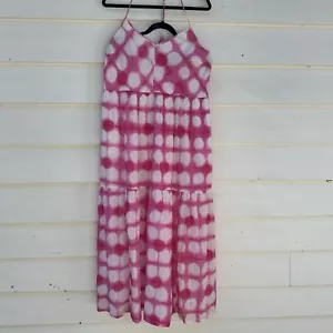 Anthropologie Maeve Pink Geneva Batik Maxikleid Größe Medium Sommer Strand - Bild 1 von 9