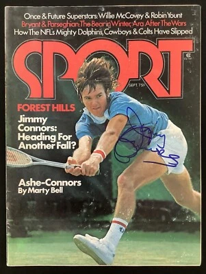 Jimmy Connors Signed Sport Mag Sept 1975 No Label Tennis Autograph USA Open JSA - Image 1 of 4