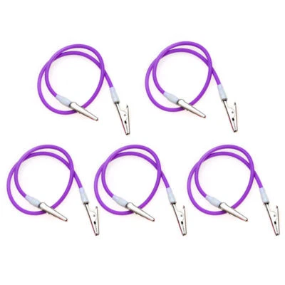 Soporte para servilletas de alambre púrpura color ortodoncia dental 5 piezas clip para babero cordón de silicona Foto 1 de 3