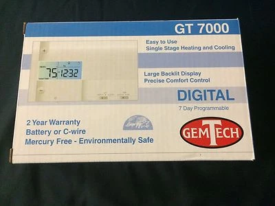 GT7000 7 DÍAS PROGRAMABLE ÚNICA ETAPA 1 CALOR / 1 FRÍO  Foto 1 de 4