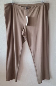 $168 Eileen Fisher Crepe Ankle Pants Womens 2X Washable Stretch Wheat Preppy NWT - Picture 1 of 10