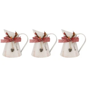 Set of 3 Blecheimer Blumentopf Büro Mutter Blumenkübel Blumentöpfe Draußen - Bild 1 von 12