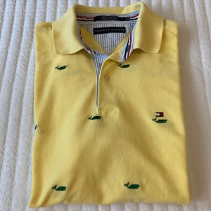 Tommy Hilfiger Herren Poloshirt Medium Gelb Bestickt Wale Kurzarm - Bild 1 von 12