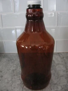 Plastic Amber BEER GROWLER 64 Ounces Unbranded - Picture 1 of 3