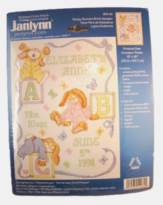 Baby gezähltes Kreuzstich-Set schläfrige Hasen Geburt Muster #54-64 Janlynn versiegelt - Bild 1 von 9